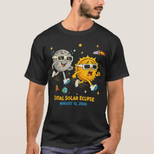 Camiseta Eclipse Total do Sol 2026 Agosto 12 Astronômico