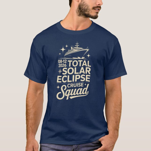 Camiseta Eclipse Total do Sol Crucero de 12 de Agosto de 20 (Frente)
