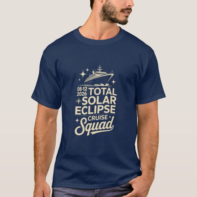 Camiseta Eclipse Total do Sol Cruzeiro de 12 de agosto de 2 (Frente)