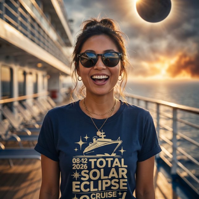 Camiseta Eclipse Total do Sol Cruzeiro de 12 de agosto de 2 (Criador carregado)