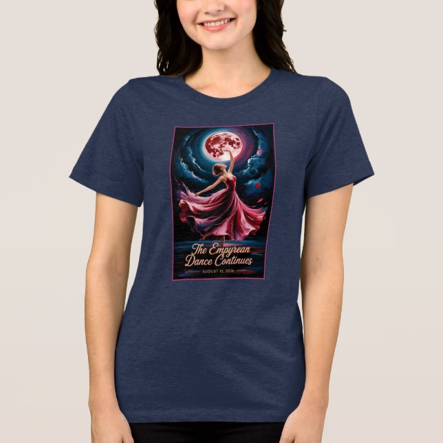 Camiseta Eclipse Total do Sol de 12 de Agosto de 2026 Dança (Frente)