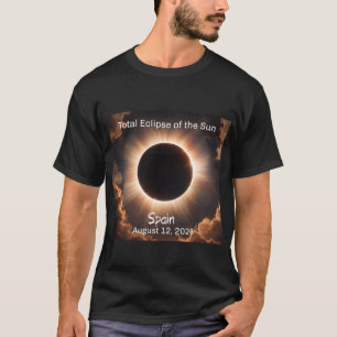 Camiseta Eclipse Total do Sol Espanha 2026 Masculino