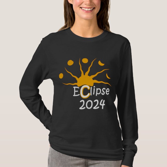 Camiseta Eclipse Total Sobre Little Rock, 8 De Abril A 2024 (Frente)