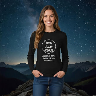 Camiseta Eclipse Total Solar Personalizado 2026 Espanha Isl