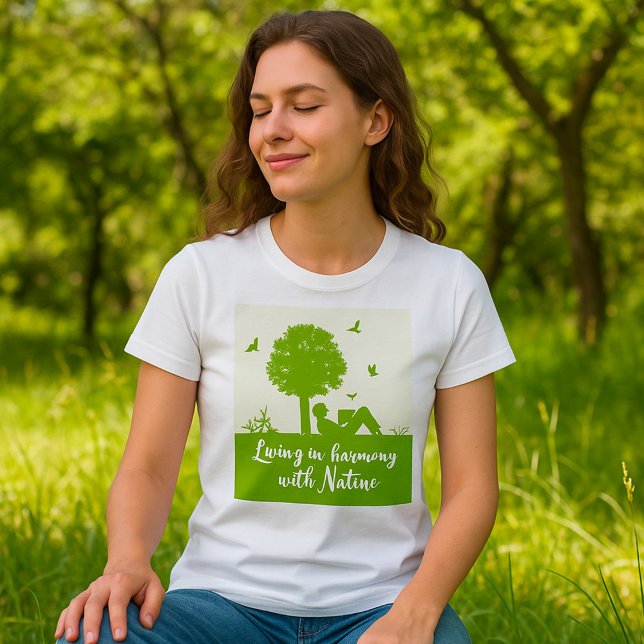 Camiseta Eco Cote Vivendo em Harmonia com a Natureza (Criador carregado)