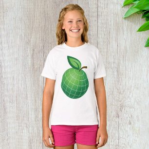 Camiseta Eco Globe Fruta Terra Esfera Folha Verde