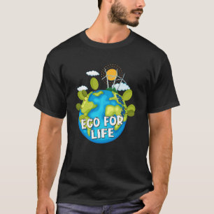 Camiseta Eco Para A Vida Ambiente Terra Verde