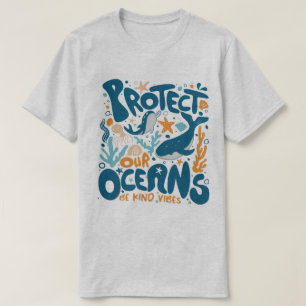 Camiseta Ecológica “Proteja Nossos Oceanos”