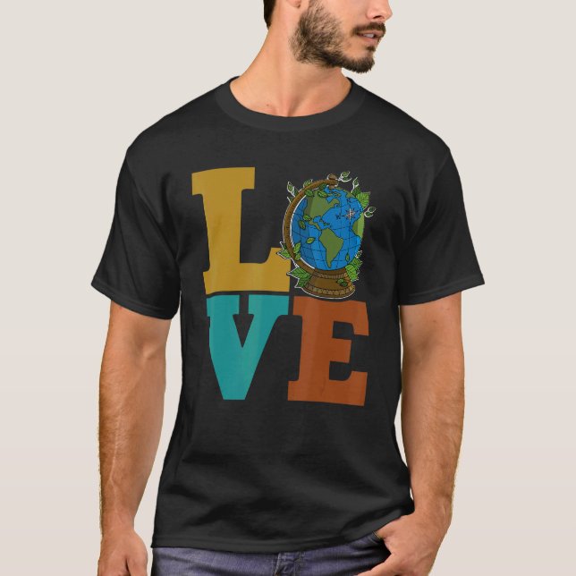 Camiseta Ecologista: proteção ambiental das plantas animais (Frente)