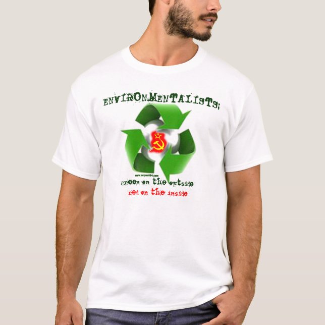 Camiseta Ecologistas: parte externa verde, interior (Frente)