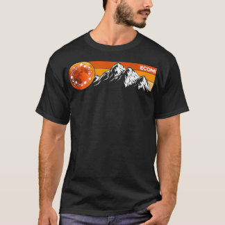 Camiseta Ecomi à Lua, Sunset Retro Crypto