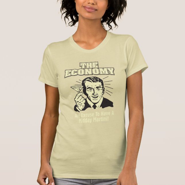 Camiseta Economia: meio-dia Martini (Frente)