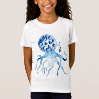 Camiseta Economias do polvo nossa arte da aguarela da