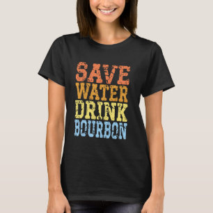 Camiseta Economize água Bebida Bourbon Festa Funny Bebendo