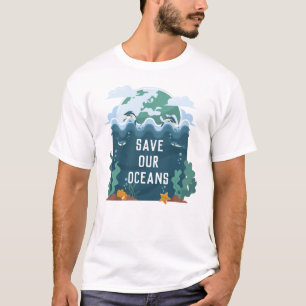 Camiseta Economize nosso Dia da Terra Personalizável