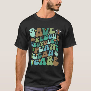 Camiseta Economize o Reciclar de resgate da planta Clean Ca