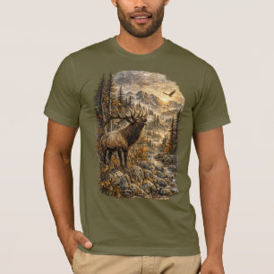 Camiseta Ecos da Região Alta – Touro Elk Vintage