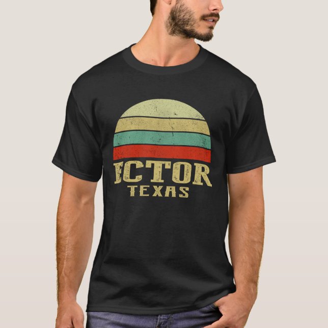 Camiseta ECTOR TEXAS Vintage Retro Sunset (Frente)