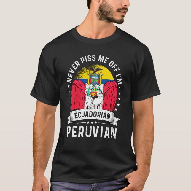 Camiseta Ecuador Flag Peru Grown Humor Citizen Pride (Frente)