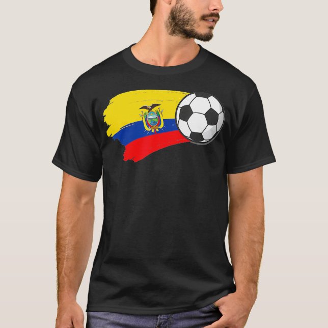 Camiseta Ecuador Flag Soccer Ecuadorian Futbol Hispanic Roo (Frente)
