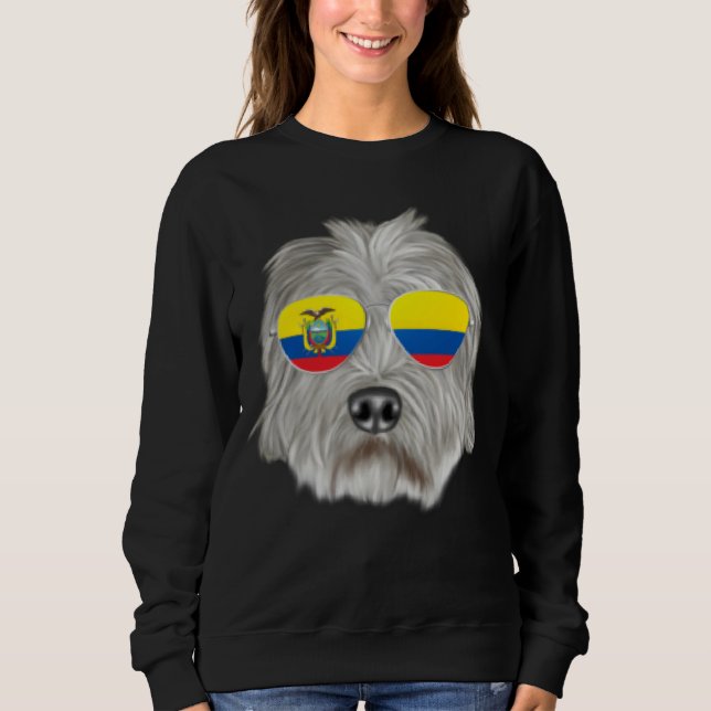 Camiseta Ecuadorian Flag Dandie Dinmont Terrier Dog Ecuador (Frente)