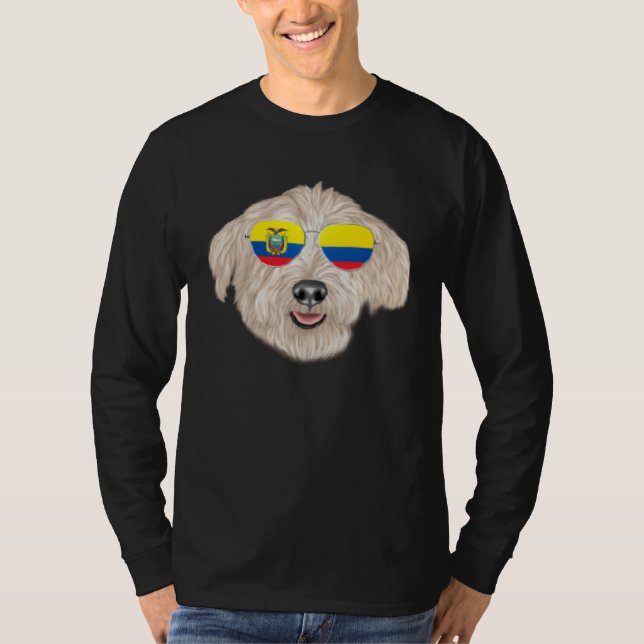 Camiseta Ecuadorian Flag Glen of Imaal Terrier Dog Ecuador  (Frente)