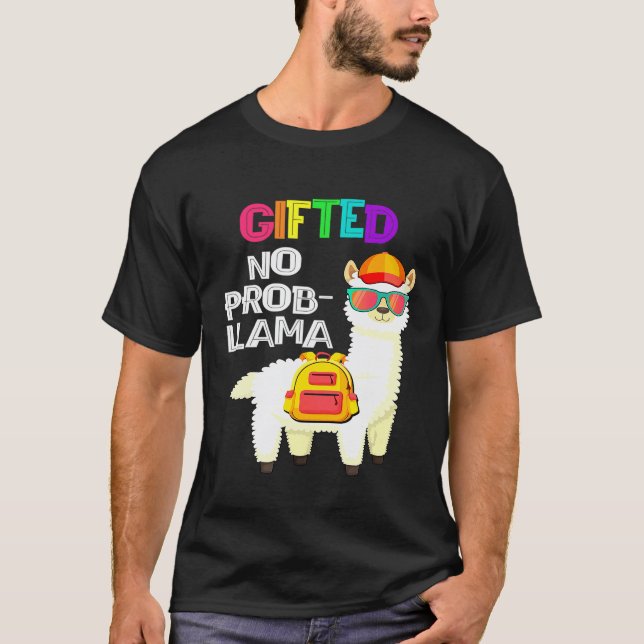 Camiseta ed Sem Prob Llama Primeiro Dia De Aula (Frente)