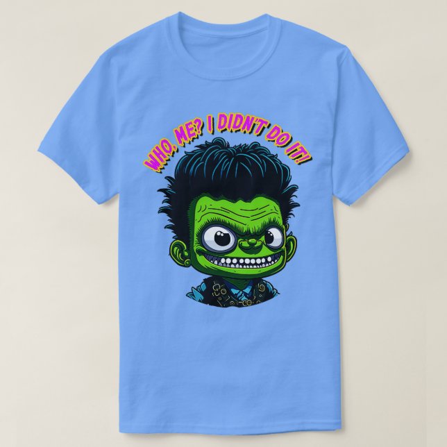 Camiseta Eddie, não fui eu Rockamunster (Frente do Design)