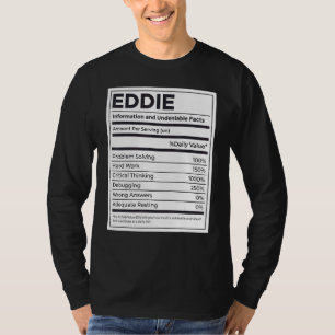 Camiseta Eddie Nutrition Information Problem Solving Duro