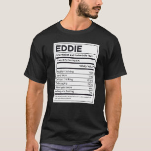 Camiseta Eddie Nutrition Information Problem Solving Duro W