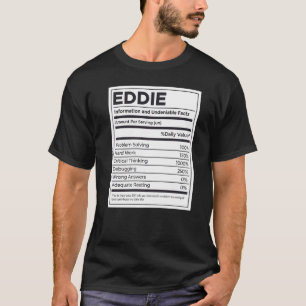 Camiseta Eddie Nutrition Information Problem Solving Duro W