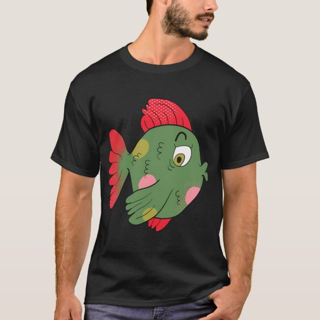 Camiseta Eddie o Peixe Tropical (Frente)