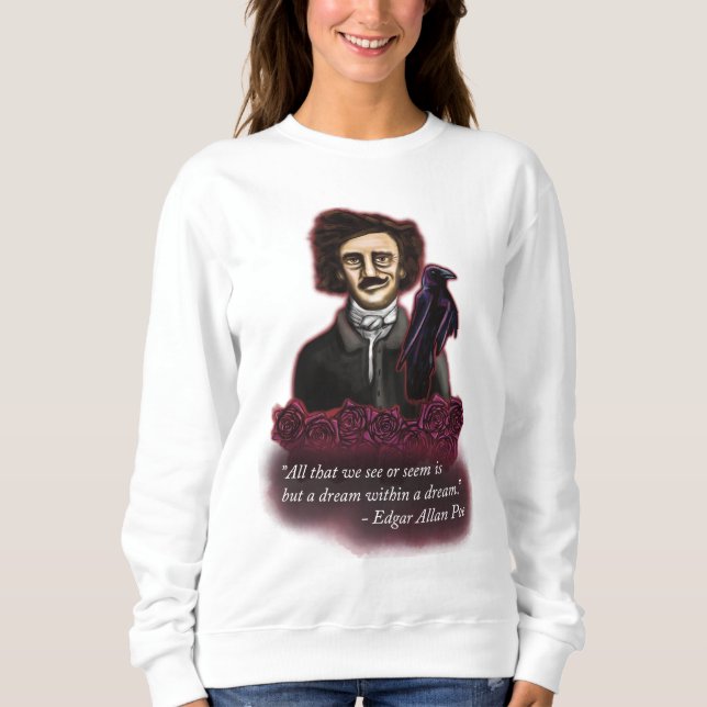 Camiseta Edgar Allan Poe, Academia Escura (Frente)