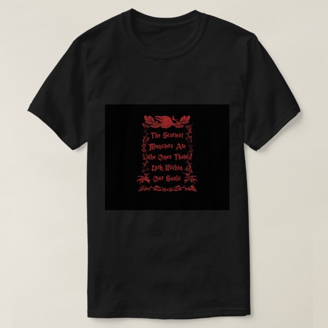 Camiseta Edgar Allan Poe Cita Poe Literário Macabre Horror (Frente do Design)