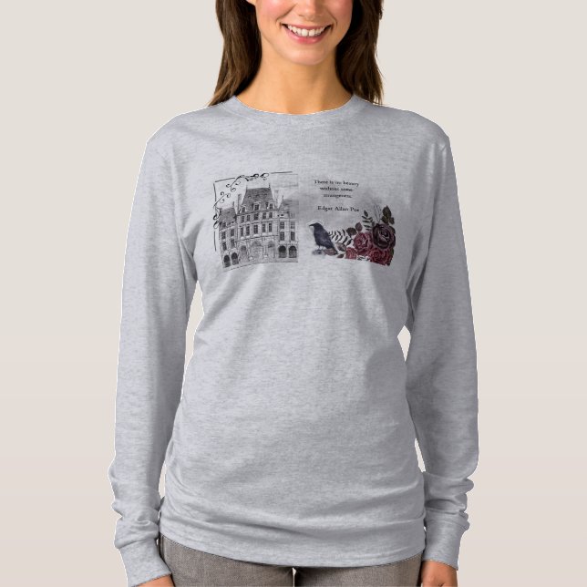 Camiseta Edgar Allan Poe Long Sleeve Tee (Frente)