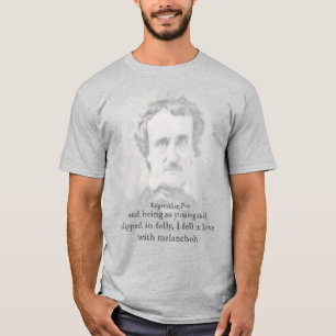Camiseta Edgar Allan Poe Melancholy Cotação 