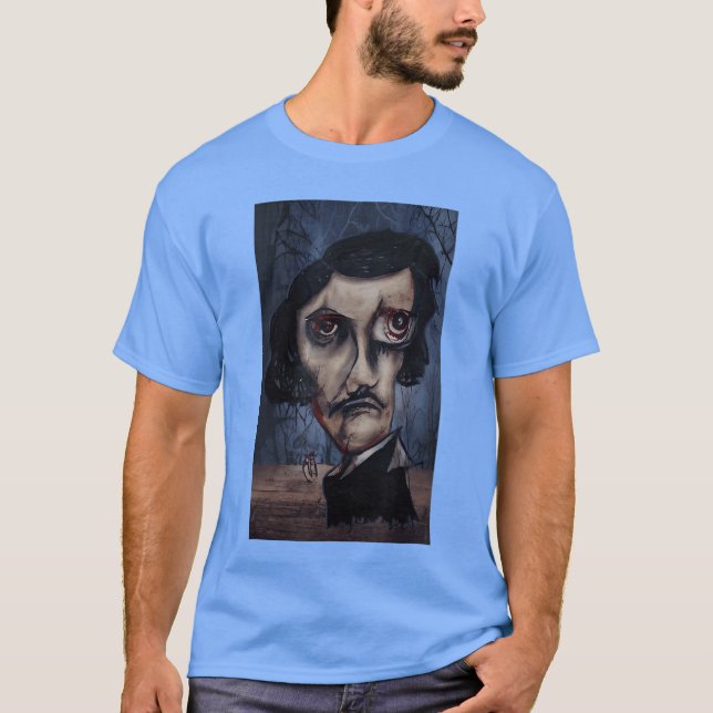 Camiseta Edgar Allan Poe surreal horror gótico engraçado (Frente)