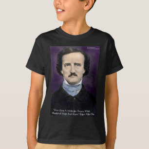 Camiseta Edgar Allen Poe "The Raven" Cita presentes e cartõ