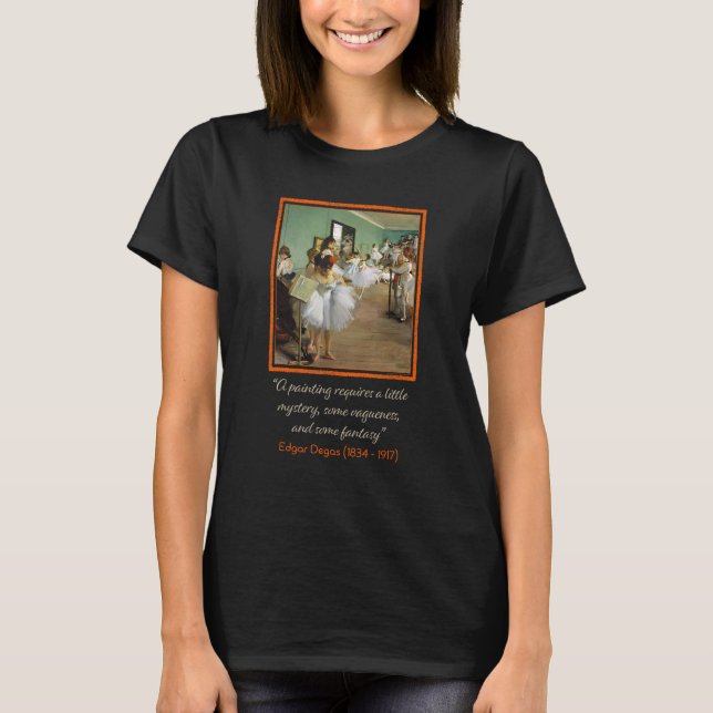 Camiseta Edgar Degas A Classe da Dança com Cotação (Frente)