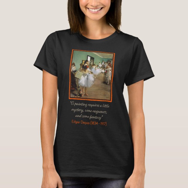 Camiseta Edgar Degas A Classe da Dança com Cotação (Frente)