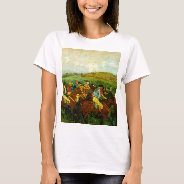 Camiseta Edgar Degas Horseback Riding (Frente)
