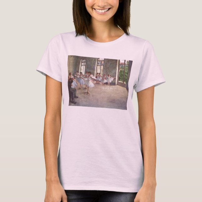 Camiseta Edgar Degas - óleo da classe 1873 do ensaio do (Frente)