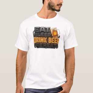 Camiseta Edgy Branco COMA BEBE CERVEJA REPITA 2 BG