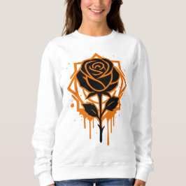 Camiseta Edgy Dripping Rose Artwork