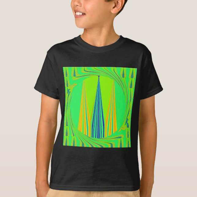 Camiseta Edgy Geometry Neon Design (Frente)