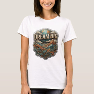 Camiseta Edgy Gold DREAM BIG Statement