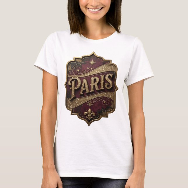 Camiseta Edgy Gold PARIS Customizada (Frente)