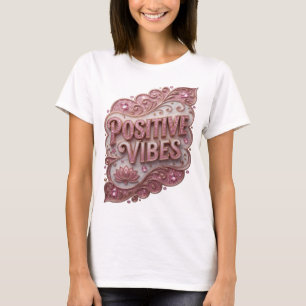 Camiseta Edgy Gold POSITIVE VIBES Design