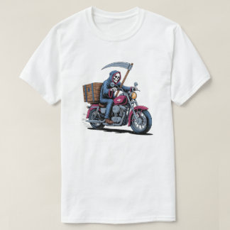 Camiseta Edgy Grim Reaper Motorcycle Rider