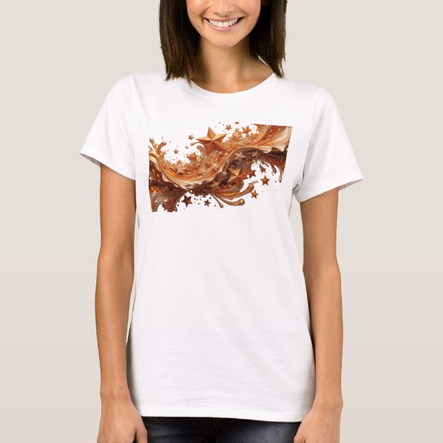 Camiseta Edgy Orange GOLDEN STARS Statement (Frente)